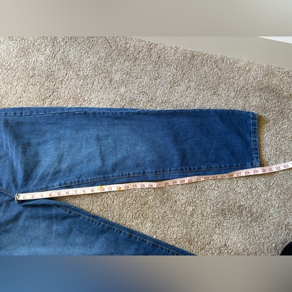 NWOT Distressed Five-Button Fly High-Rise Straight Leg Jeans - Picture 3 of 8